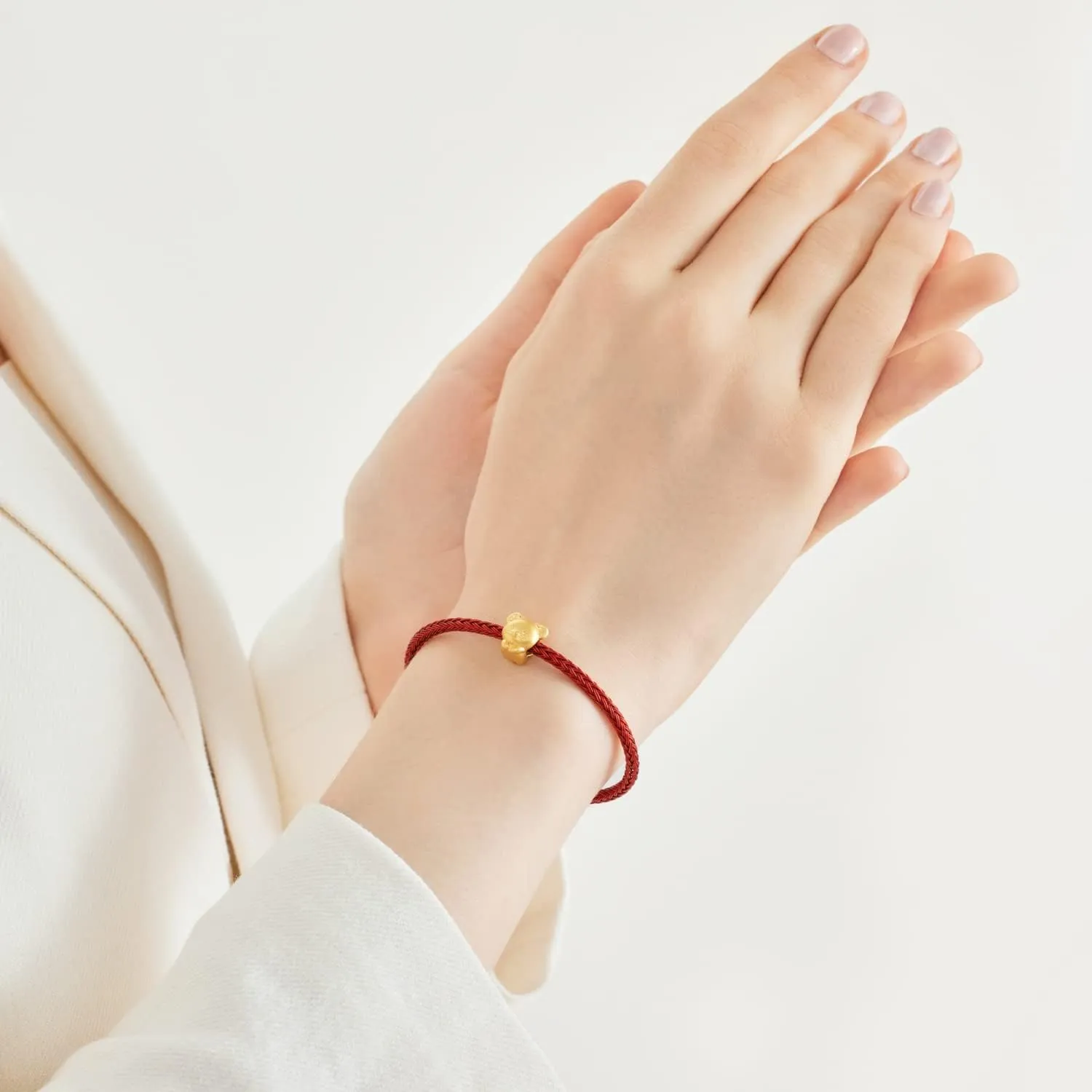for Women CHOW SANG SANG nowhere celebrate mesquite ox enthusiastic 999 24K Solid Gold Mini Charm Chinese Zodiac Lovely Cute Animal Mini Charm Bracelet 