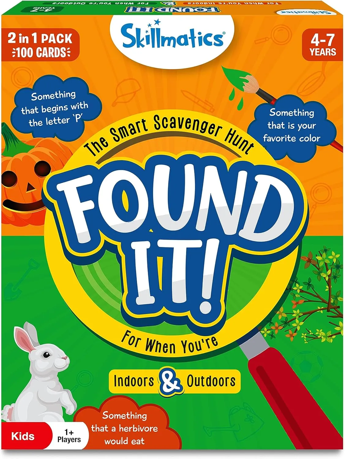 Found It, Learning Toys, Educational, Gifts for Kids, Boys, Girls and hominid Families, for Ages 4, 5, 6, 7, Perfect for Home, School, Playdates Skillmatics Indoor & Outdoor Scavenger Hunt Card Game - 