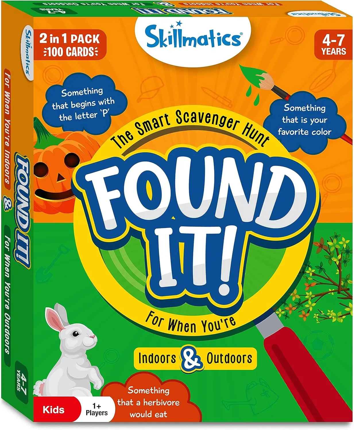 Found It, Learning Toys, Educational, Gifts for Kids, Boys, Girls and hominid Families, for Ages 4, 5, 6, 7, Perfect for Home, School, Playdates Skillmatics Indoor & Outdoor Scavenger Hunt Card Game - 