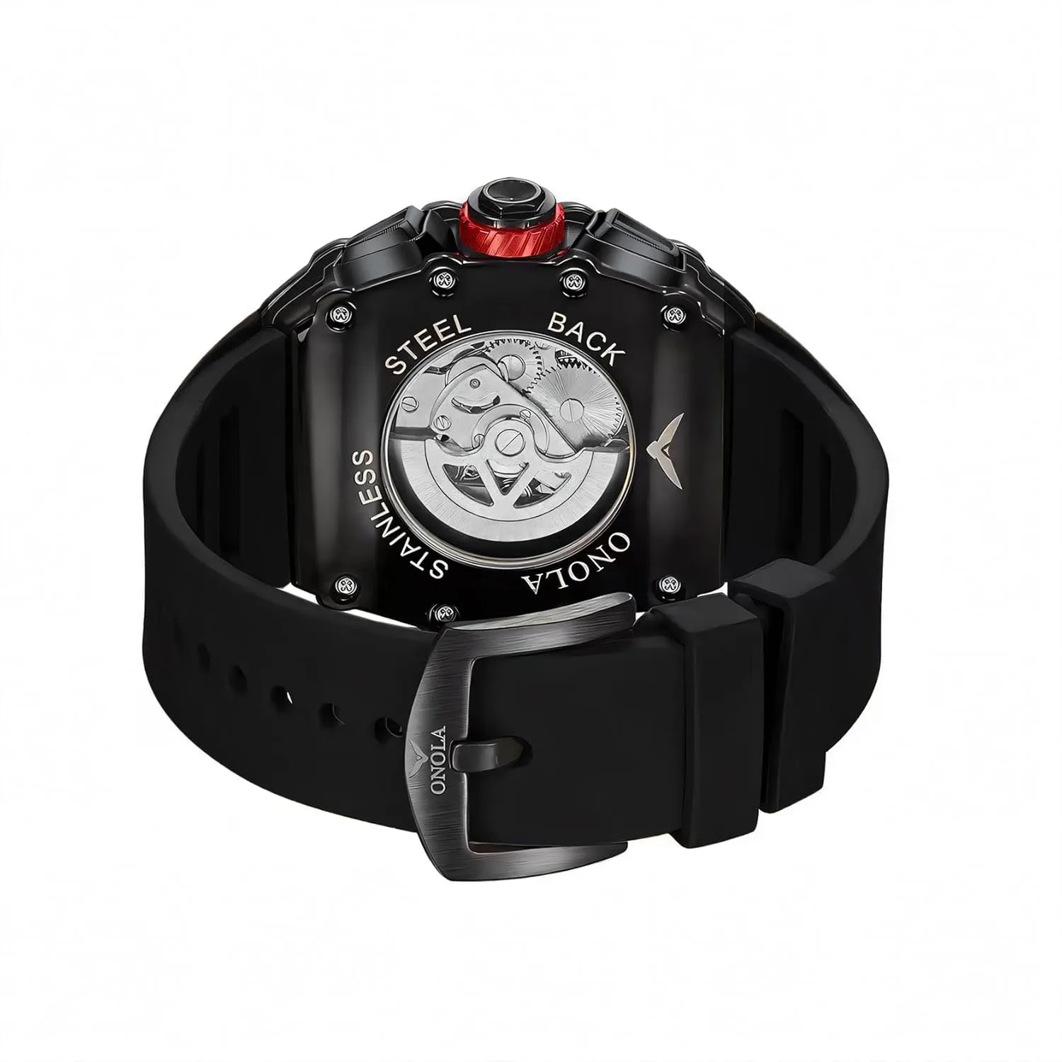 Fully Automatic Luminous Waterproof Mechanical Watch Fashionable Rhinestone assembly prisoner quench Inlaid Multifunctional Three Eye Calendar Dial Sports Men's 