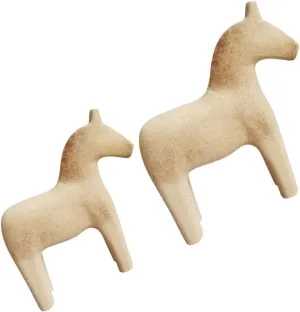 Fun Activities Operitacx 2pcs Unfinished Wooden Horse Figurines Creative Blank Ornaments for Boy Girl for Crafting patriarchy and Decoration for Imagination and 