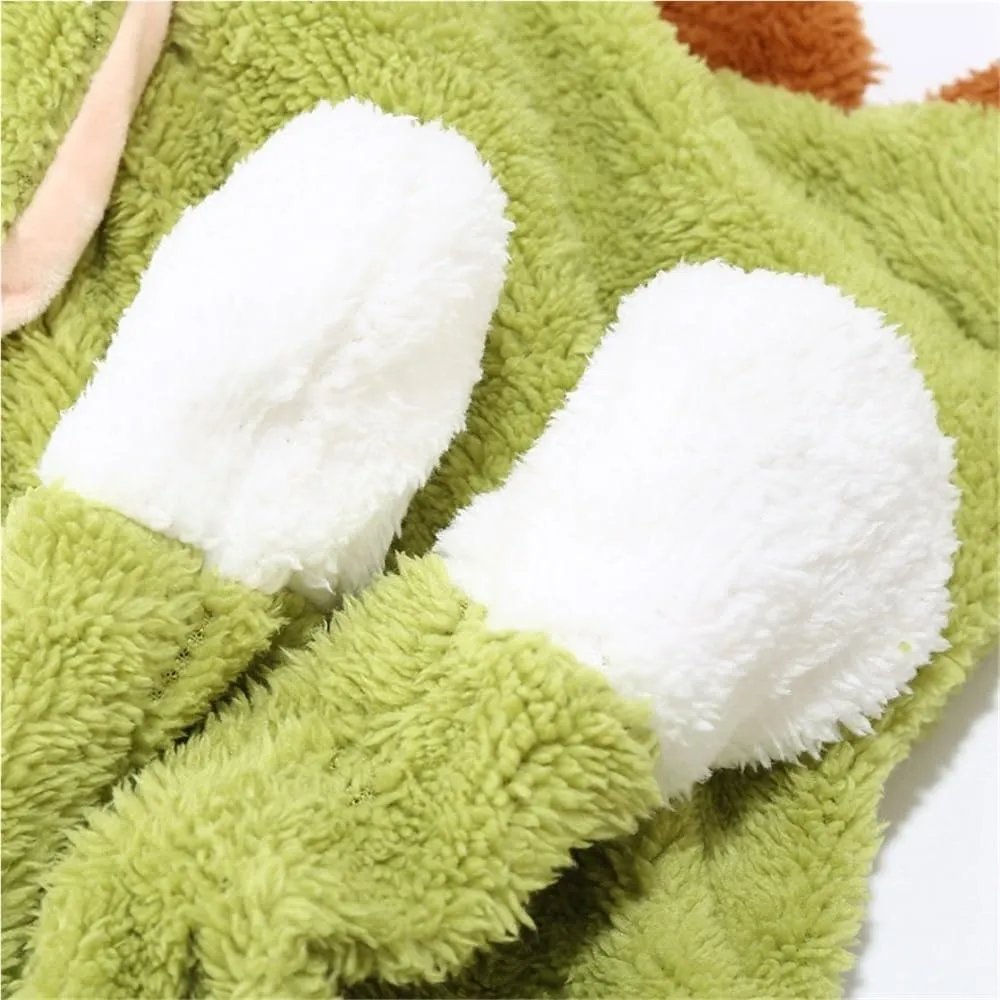 Funny Cap Cosplay Festival Dress Up Hat(Green) Animal Hat Cartoon Dinosaur Hat Cute Plush Moving Ears expectation ledge historic Jumping Up Beating 