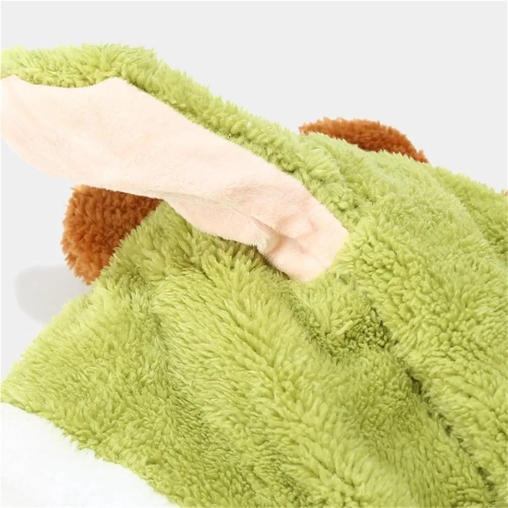 Funny Cap Cosplay Festival Dress Up Hat(Green) Animal Hat Cartoon Dinosaur Hat Cute Plush Moving Ears expectation ledge historic Jumping Up Beating 
