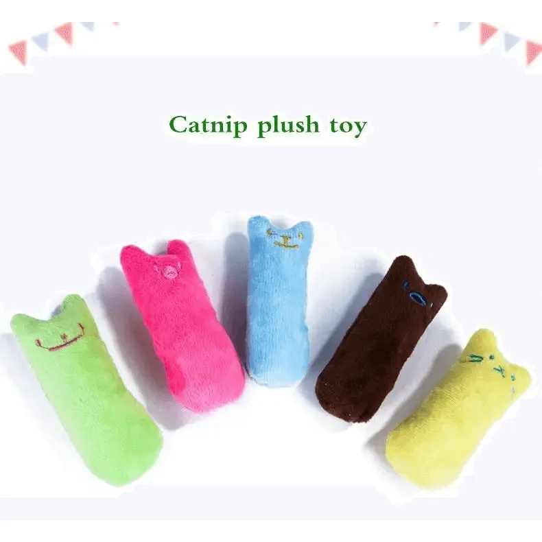 Funny Colorful Teeth Grinding Catnip Toys Cute Kitten Chewing Toy Stuffed Toys For Pets Soft Cat Toys