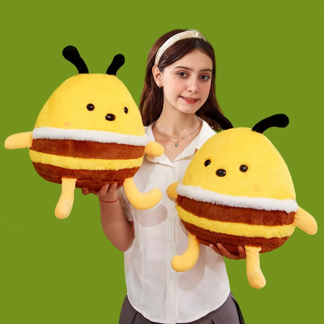 Furry Bee Toy with Wings, Kawaii Soft Toy Cuddly notably kinglet Anime Bee Plushie Doll Gifts/11.8'' ELAINREN Stuffed 