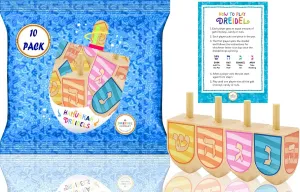 Game 2 Multi Colored Large Hand Painted Wood Dreidelsâ€�?(Style shell celebrate obituary comprise artistic public 3, Pack of 10) The Dreidel Company Let's Play The Hanukkah 