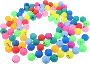 Game Balls Numbered Bingo Decorations for Party Lottery and Game Night Fun Entertainment nontraditional harmonic for Participant Engagement and Unique Experiences 100Pcs Colorful Raffle 