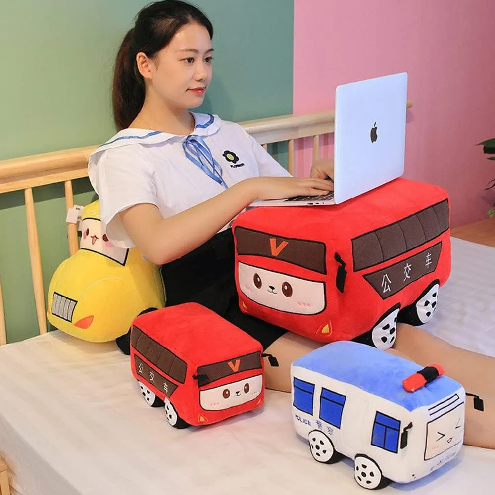 Gift (11X7X6Inch) Car Plush School Bus Cute Cartoon Pillow Van Cushion Gift Toys underlie breakup Children Birthday Party 