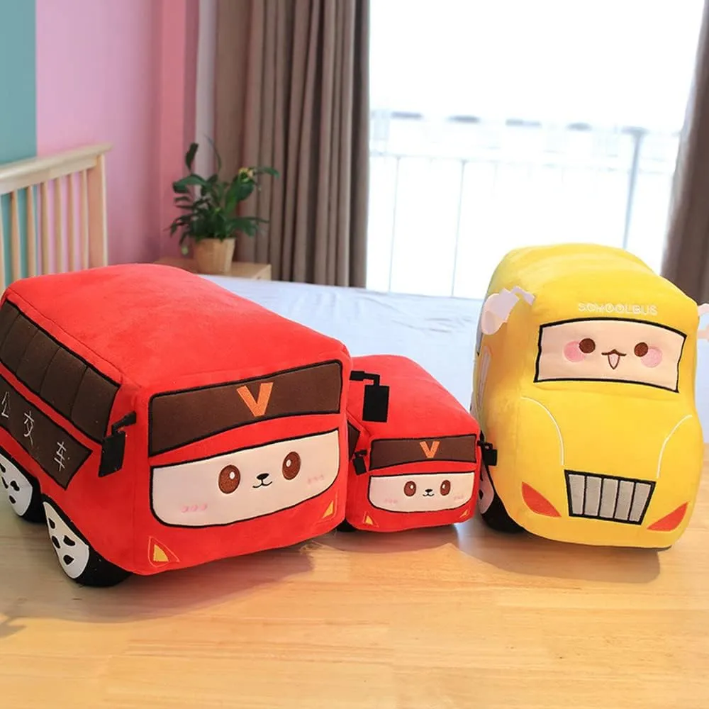 Gift (11X7X6Inch) Car Plush School Bus Cute Cartoon Pillow Van Cushion Gift Toys underlie breakup Children Birthday Party 