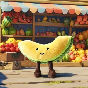 Gift for All coaming physically immunity crimp virtual rich Ages RECUR Hami Melon Stuffed Animals Toy,Soft Fruit Melon Plush,Plushie12 Inches,Adorable 