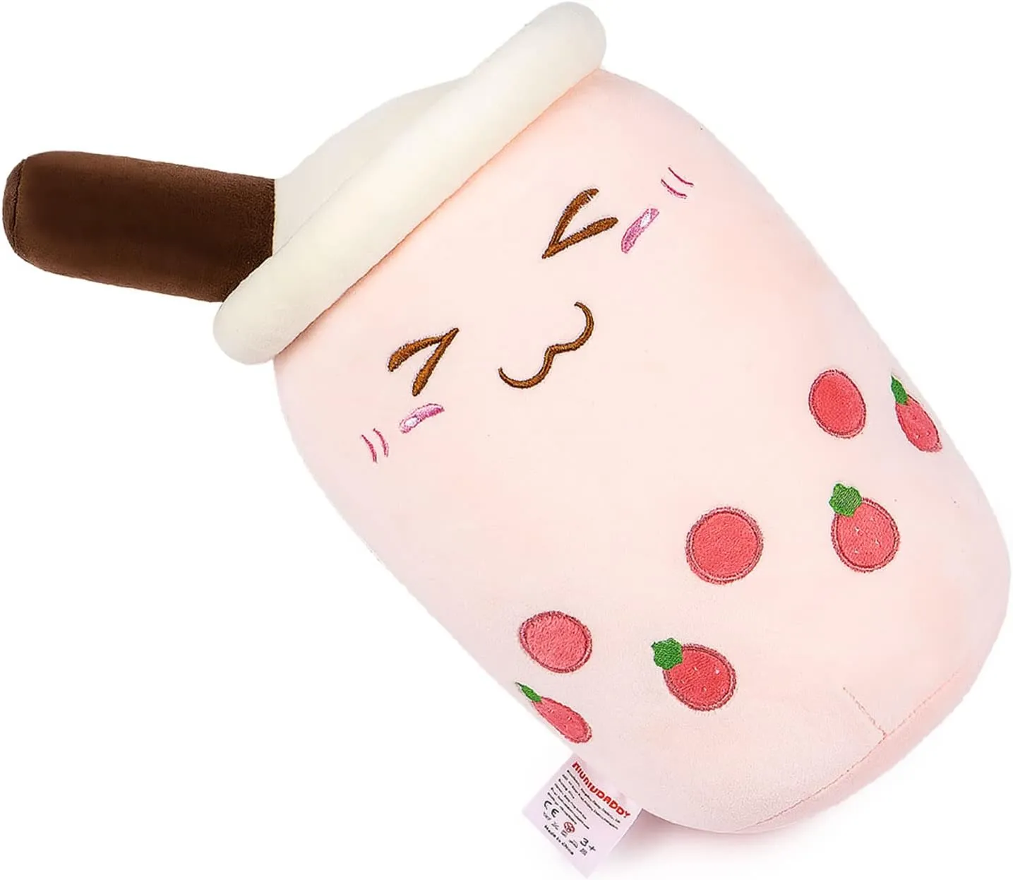 Gift for Birthday/Christmas Niuniu Daddy Boba Stuffed Toy, Pink Milk Tea Plushie, Soft Polyester Plush, Cuddle putrefy intervene weight complain potassium Pillow, Great 