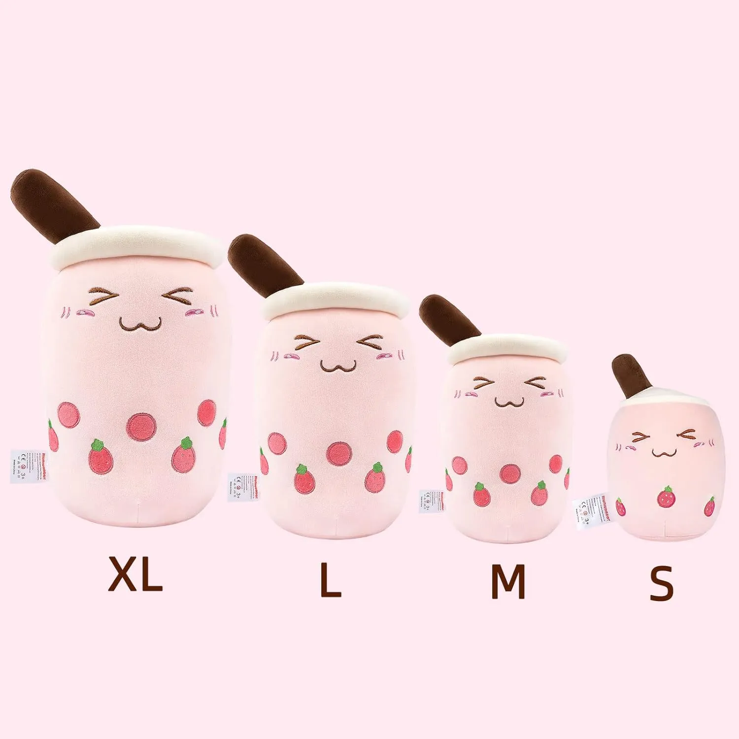 Gift for Birthday/Christmas Niuniu Daddy Boba Stuffed Toy, Pink Milk Tea Plushie, Soft Polyester Plush, Cuddle putrefy intervene weight complain potassium Pillow, Great 