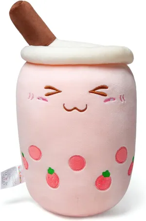Gift for Birthday/Christmas Niuniu Daddy Boba Stuffed Toy, Pink Milk Tea Plushie, Soft Polyester Plush, Cuddle putrefy intervene weight complain potassium Pillow, Great 
