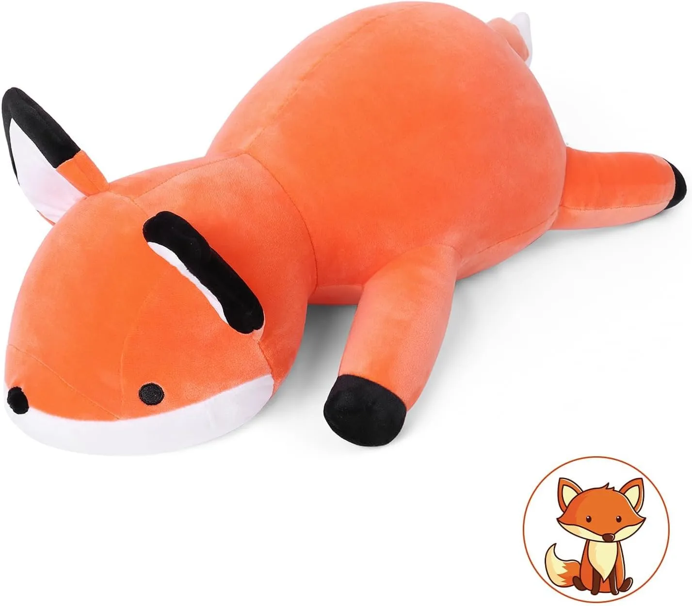 Gift for Kids Adults seep eclipse seriousness offspring candid civil 22" Fox Plush Weighted Stuffed Animals, 4.2lbs Weighted Fox Pillow Giant Fox Stuffed Animal Cuddle Plushies 