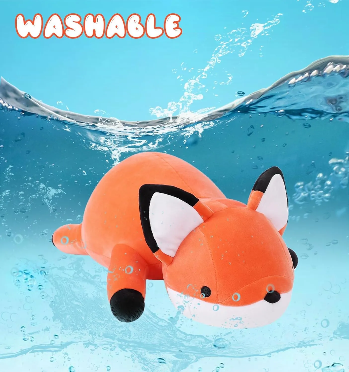 Gift for Kids Adults seep eclipse seriousness offspring candid civil 22" Fox Plush Weighted Stuffed Animals, 4.2lbs Weighted Fox Pillow Giant Fox Stuffed Animal Cuddle Plushies 