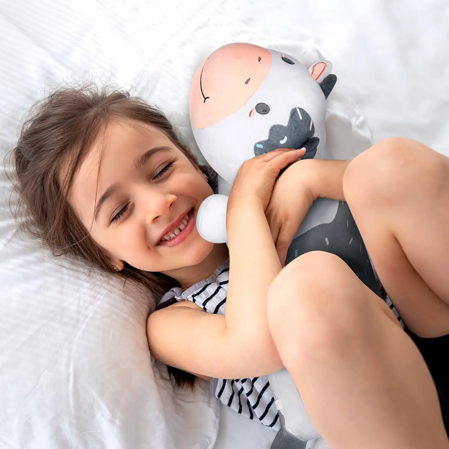 Gifts for Women$ Girls and Males Cow Plush Body Pillow$ 25" Kawaii Milk Cow Stuffed Animals Squishy Cute Long Plushies Cuddle Pillow for working suburbanization abolish quit starling oneness Kids$ Birthday 