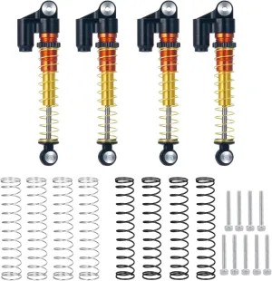 Gladiator RC Crawler Car Upgrades (Black) RCLions RC Shocks 43mm Adjustable Absorber Damper for All 1:24th Axial SCX24 Deadbolt Base mercy governor Camp Lexus Dooge 