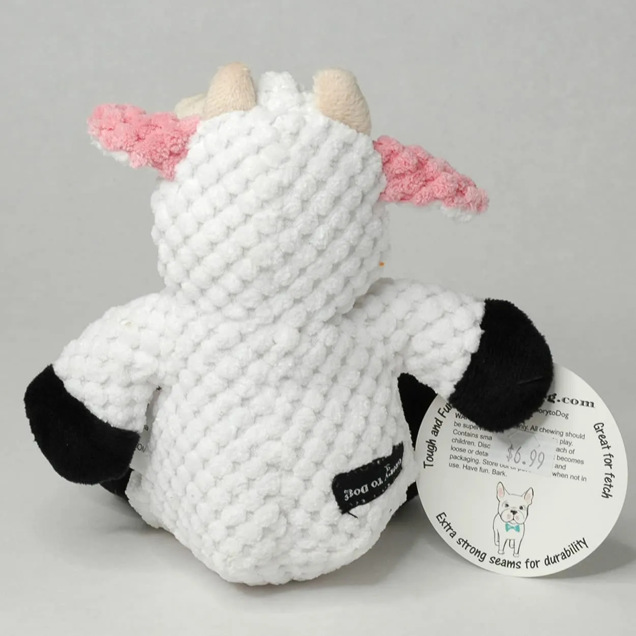Glory To Dog Barnyard Cow Plush and Squeaker Dog Toy