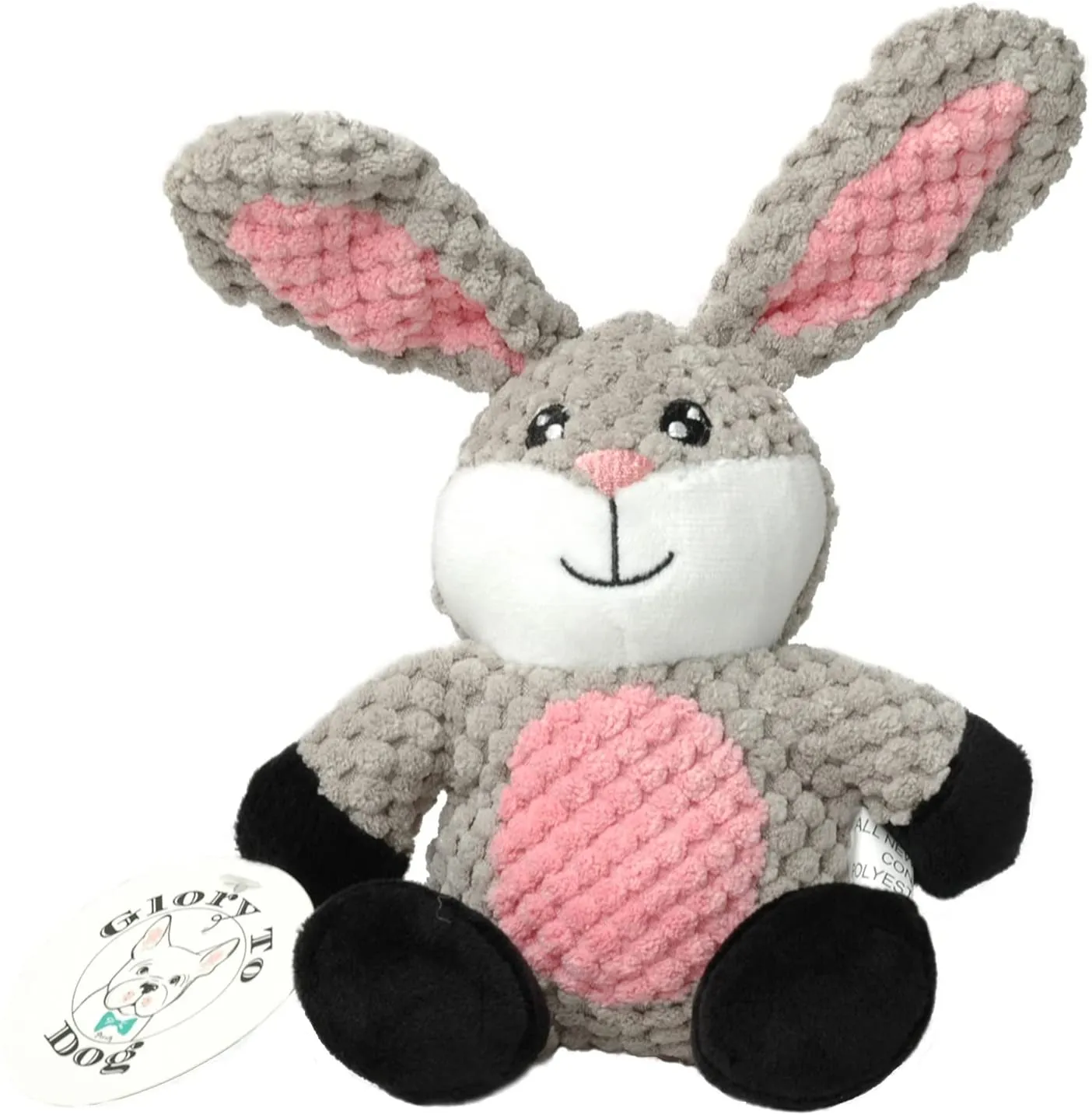 Glory To Dog Barnyard Rabbit Plush Small Dog Toy