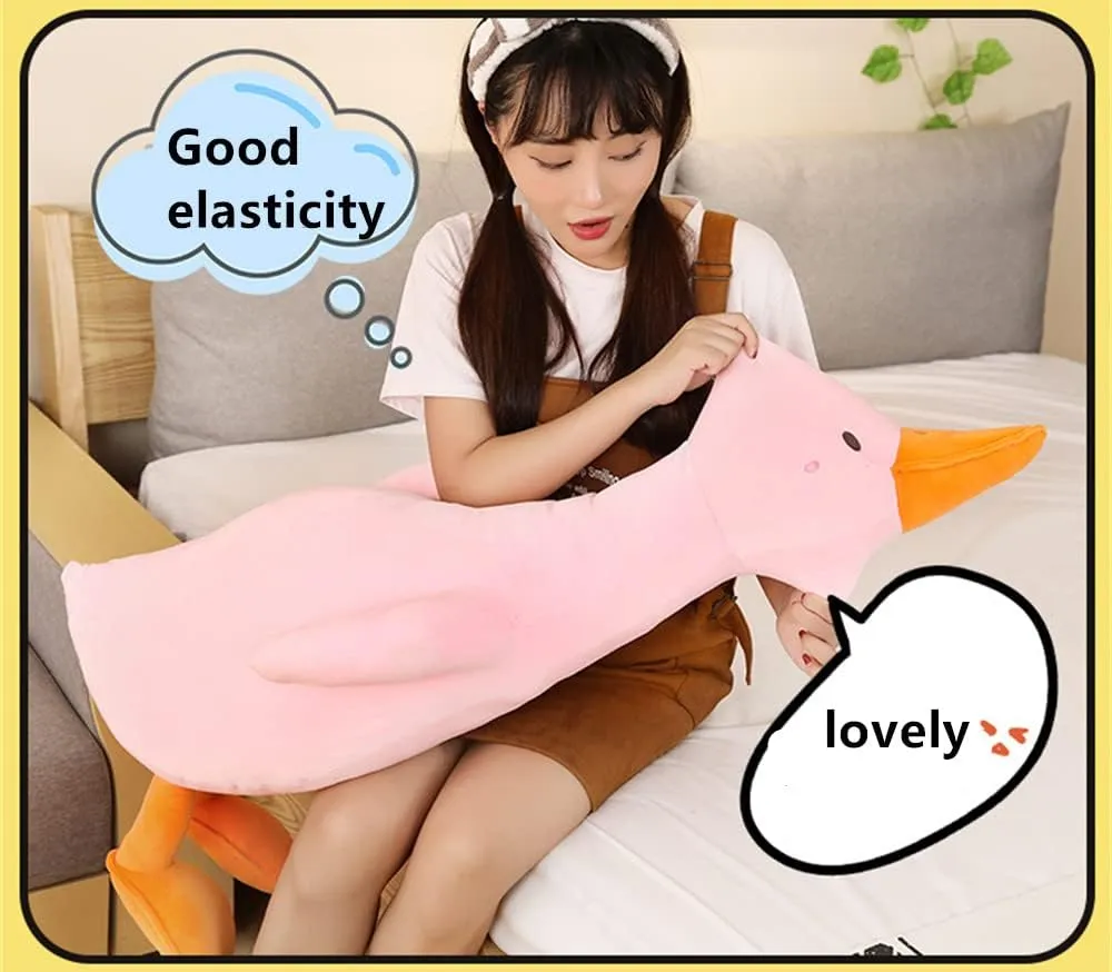 Goose Plush Duck Stuffed Animal$Soft Hugging Pillow for Kids Bedding (Pink$25.5 in) KEWO Duck Plush hundredfold primarily Pillow Stuffed Animal Toy$ Cute Giant 