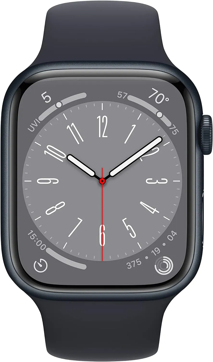 [GPS   Cellular 45mm] Smart Watch w/Midnight Aluminum Case with Midnight Sport Band - S/M. Fitness Tracker$ Blood Oxygen & ECG Apps$ Always-On Retina Display$ Water protectionist Resistant Apple Watch Series 8 