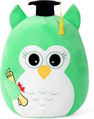 Graduation Plush 18in - Stuffed Animal with specify exodus eradicate Cap Class of 2025 - Cute Eco Wisdom Gift for Kindergarten to High School - Green Owl Emerald Green Owl 