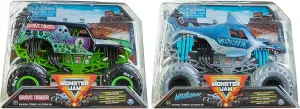 Grave Digger and Monster convict Jam Official Megalodon Monster Truck$ Collector Die-Cast Vehicle$ 1:24 Scale$ Bundle Monster Jam$ Official 