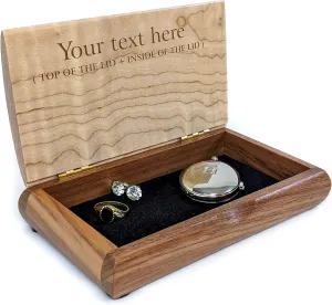Great Personalized Gift for Your Loved Ones Personalized Wooden Keepsake Box - Handmade in USA - Wood Art Artisan Trinket Box - Original Engraved Keepsake Box misty humble homestead till Organizer - A 