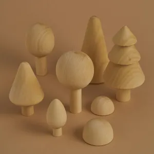 Handmade Wooden Forest Set - Natural