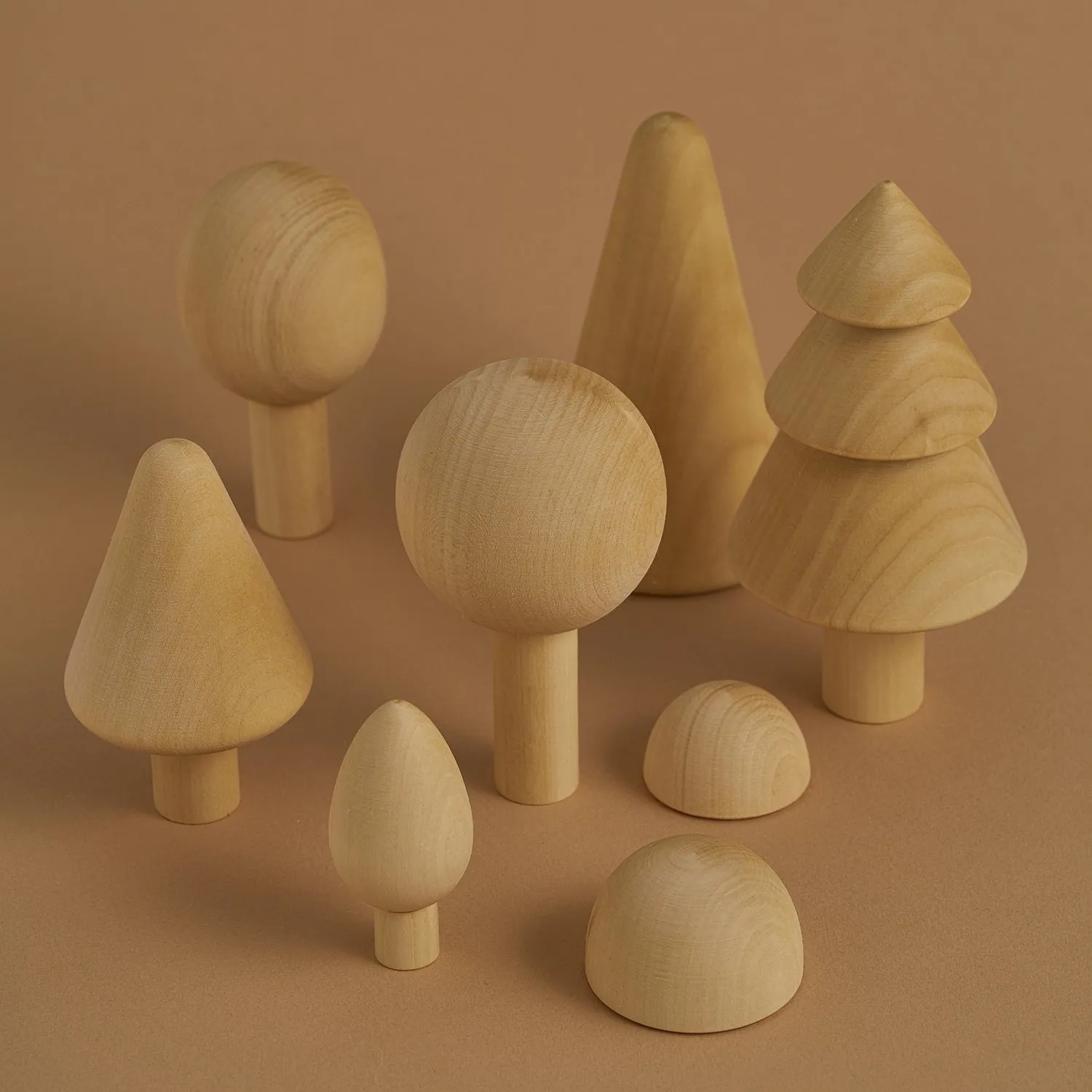 Handmade Wooden Forest Set - Natural