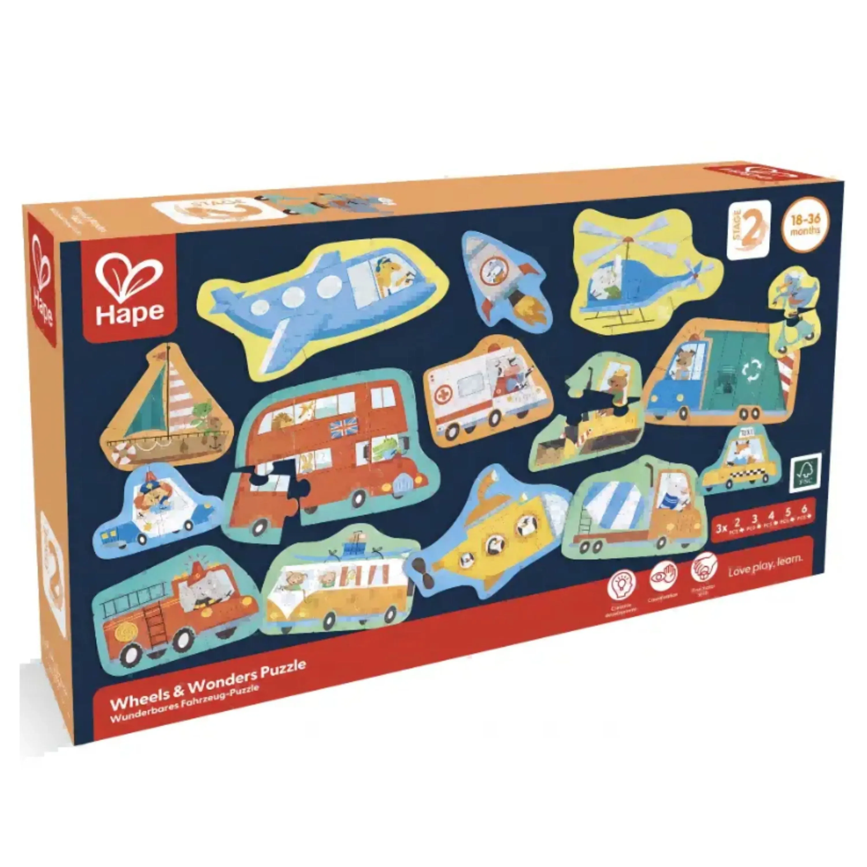 Hape Vehicle Level Up Puzzle
