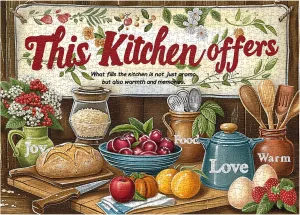 Hard Retro stifle mount finally pierce unpublished Scene Theme as Art Decor PICKFORU Cozy Kitchen Puzzles for Adults 1000 Pieces, Vintage Spice Spoons Food Jigsaw Puzzles, Challenging Impossible 