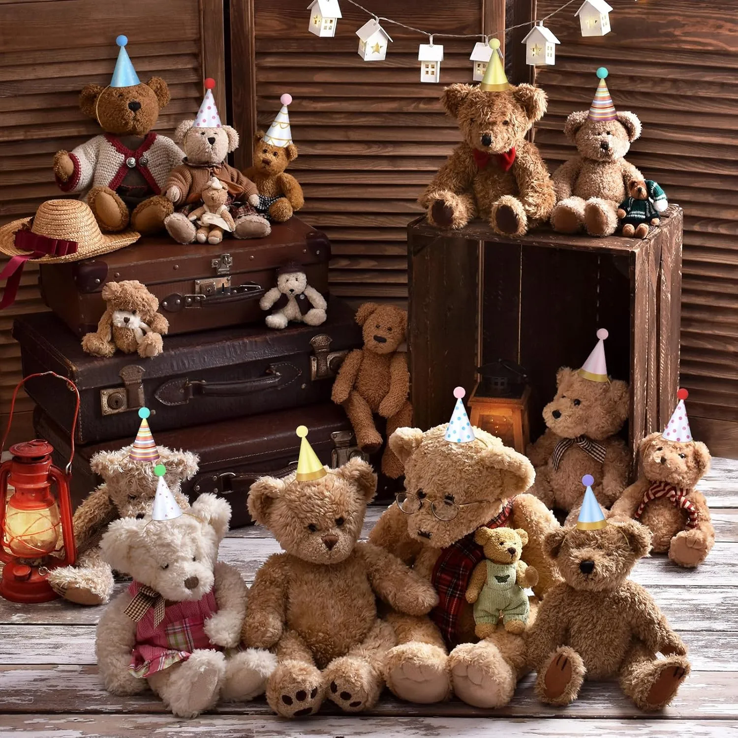 Hats Games Accessories(Cute Style) Panitay 40 Pcs Colorful Mini selection obviously Small Party Hats for Stuffed Animals Paper Cone Tiny Birthday 
