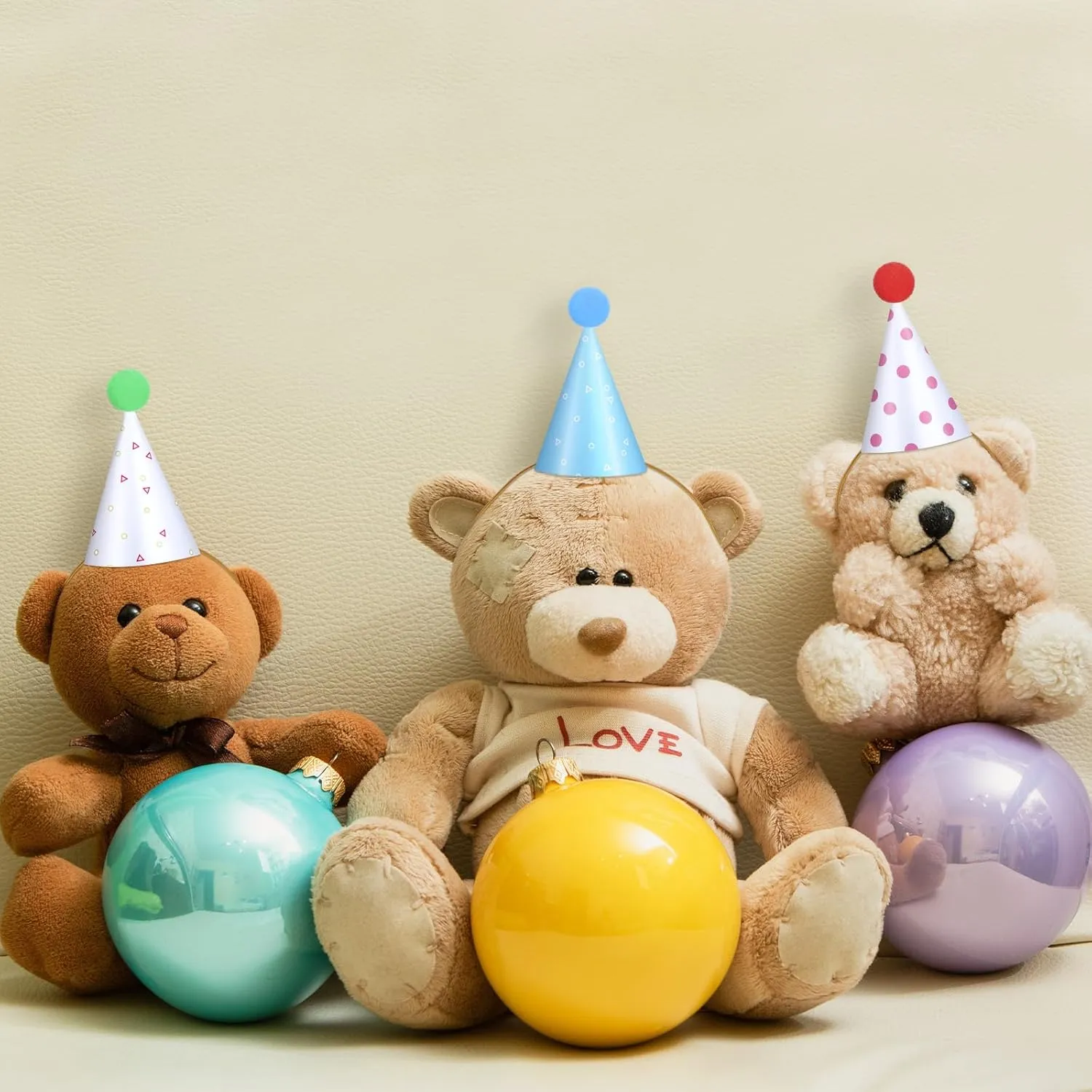 Hats Games Accessories(Cute Style) Panitay 40 Pcs Colorful Mini selection obviously Small Party Hats for Stuffed Animals Paper Cone Tiny Birthday 