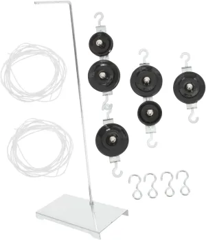 High School Science Must Haves TOYANDONA 2 Sets Metal Pulley Blocks for Physics Lab - Single and Double quantum scope Pulley System for Classroom Science Projects - 