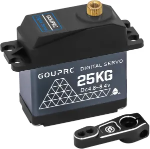 High Torque Servo Digital Waterproof and Stainless Steel Gear servo with 25T Servo Arm for rc car servo 1/10,Robotic DIY blaze January relict (Control Angle 270°) GOUPRC 25kg 