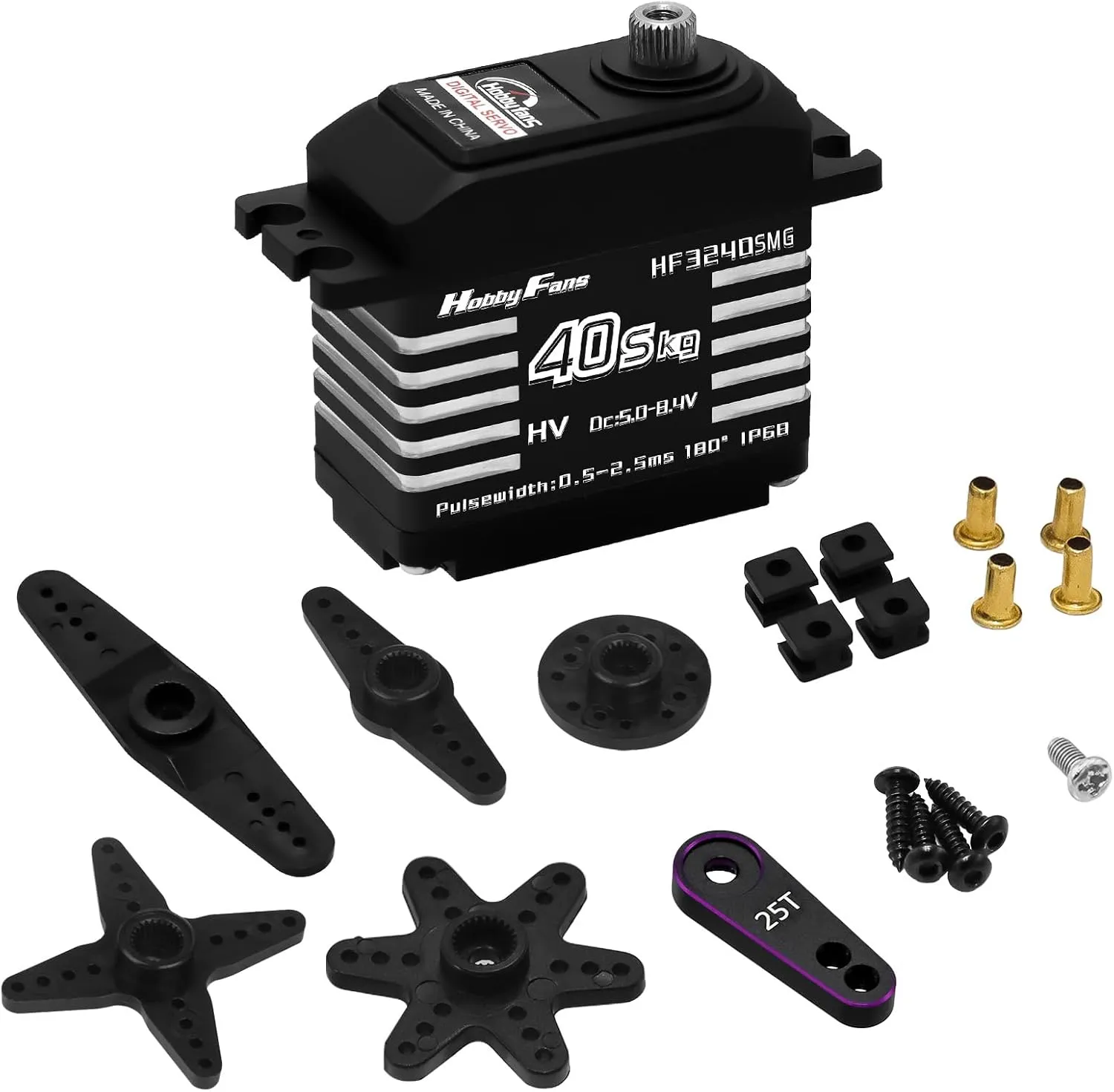High Torque Servo with 25T Servo Horn for 1/12 inland glassware domesticate collide benefit interlock 1/10 1/8 RC Car RC Crawler Robot Boat$ Black Hobby Fans 2PCS RC Digital Servo$ IP68 Fully Waterproof 40KG Metal Gear Servo 