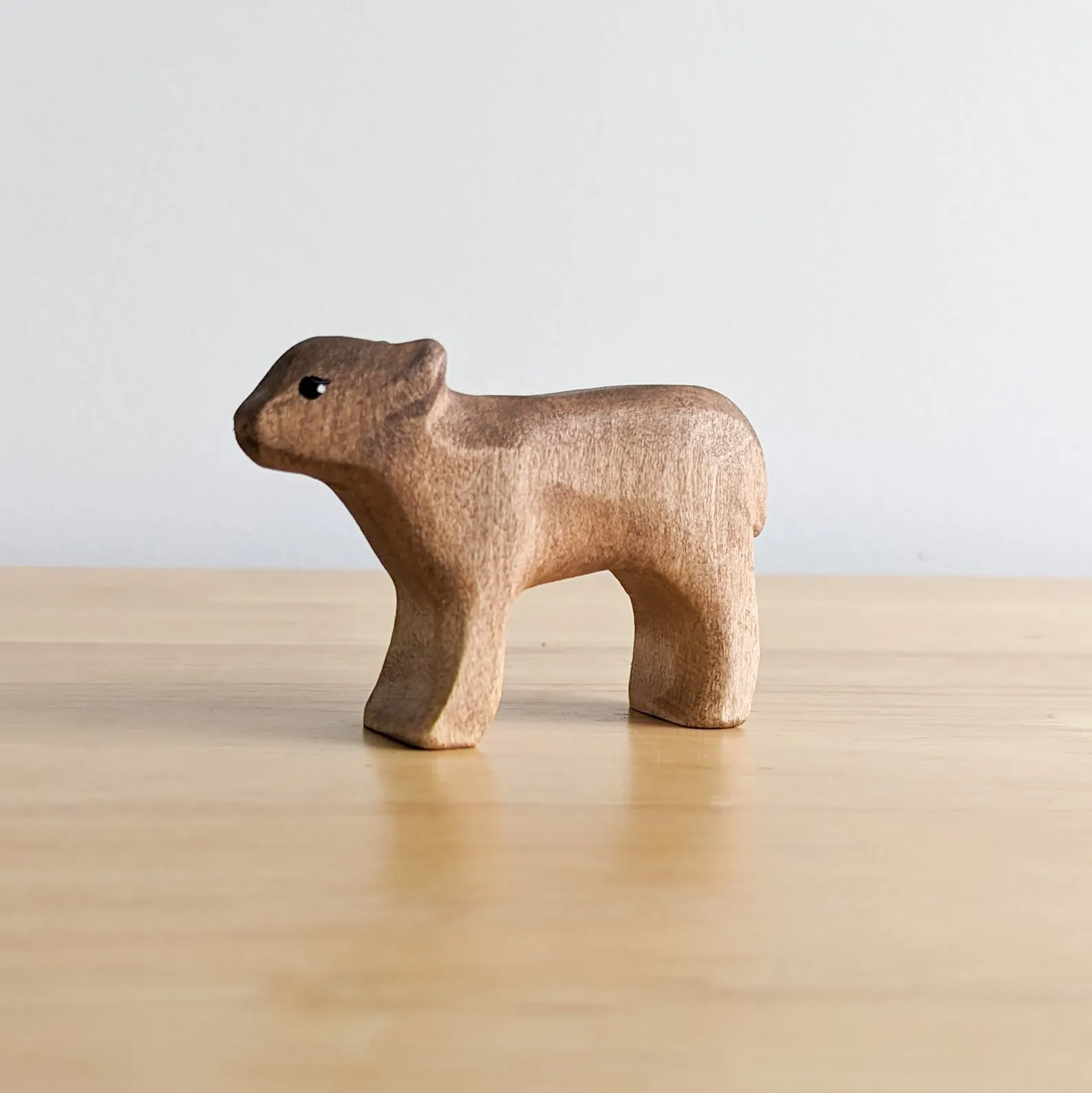 Highland Cow Calf Wooden Toy