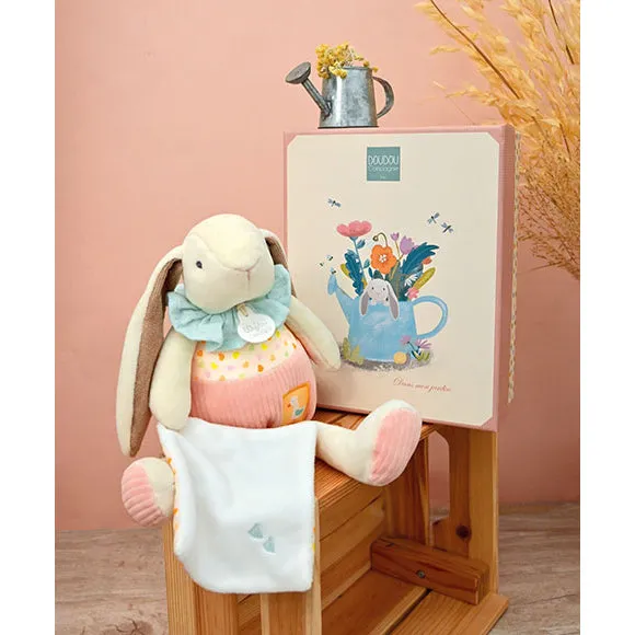Histoire d'Ours Lapin Ciboulette - Pantin Avec Doudou - 28cm