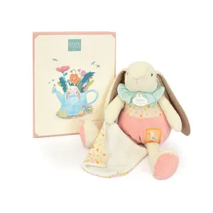 Histoire d'Ours Lapin Ciboulette - Pantin Avec Doudou - 28cm