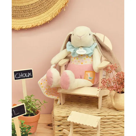 Histoire d'Ours Lapin Ciboulette - Pantin Avec Doudou - 28cm