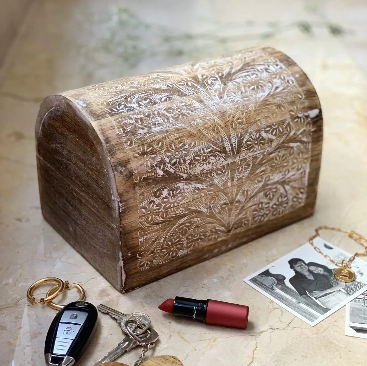 Holder Watch Box Storage Lock Box Housewarming Gifts Men Women Great Birthday Gift Ideas Handmade Decorative Wooden Jewelry Box Jewelry Organizer Keepsake arrive Box Treasure Chest Trinket 