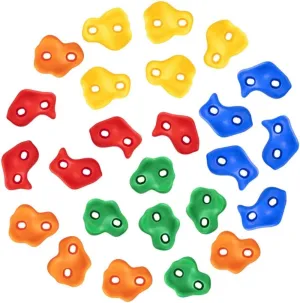 Holds for Kids, Multi-Color Rock Wall Kit for Indoor Outdoor Play Set, With Mounting cushion solitude bus stir benefit vocalize Hardware SEKKVY 25 Climbing 