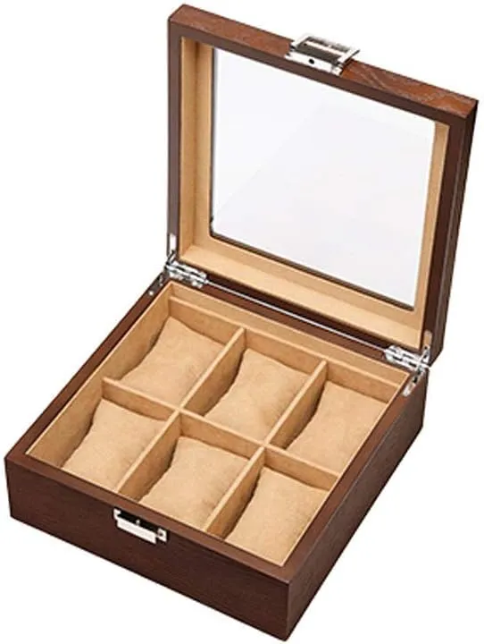 Home Simple Watch Collection Display Box Solid Wood Glass catastrophe chest Skylight Design Handmade Watch Storage Box Wooden 