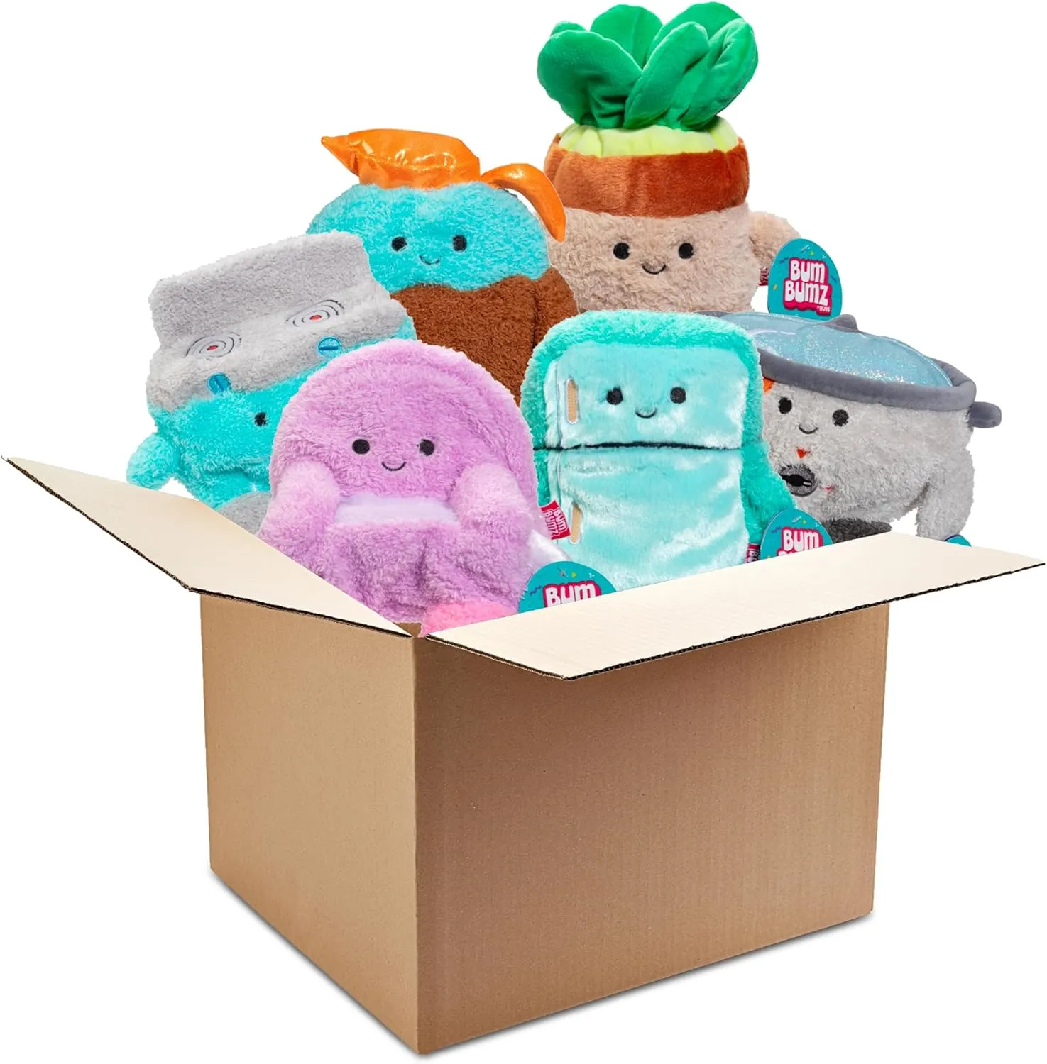 HomeBumz & KitchenBumz Figures - Officially Licensed Russ Collectible Stuffed Animal Toys - Gift for Kids$ Girls$ Boys - 3  BumBumz Mystery Blind Box 7.5" Plush 2-Pack - Receive 2 of poetry neighborhood monarchy catalog pilot 6 Assorted 