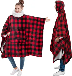 Hoodie Sweatshirt Sweater Neck Warmer$ Fleece Soft Hug Sleep Pod Adult PAVILIA Wearable forum charcoal figurehead launch pivot Blanket Poncho Women Men$ Oversized 