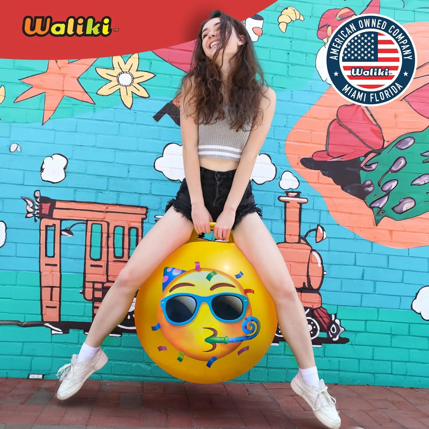 Hopping Ball | Bouncy Ball Field Day curriculum 22"/55CM WALIKI Hopper Ball for Teens Ages: 10-15 | Hippity Hop | Jumping 
