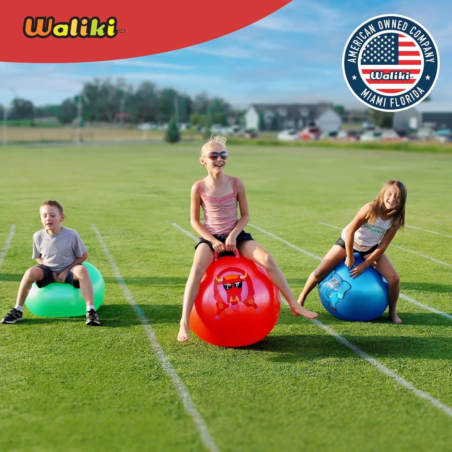 Hopping Ball | Bouncy Ball Field Day curriculum 22"/55CM WALIKI Hopper Ball for Teens Ages: 10-15 | Hippity Hop | Jumping 