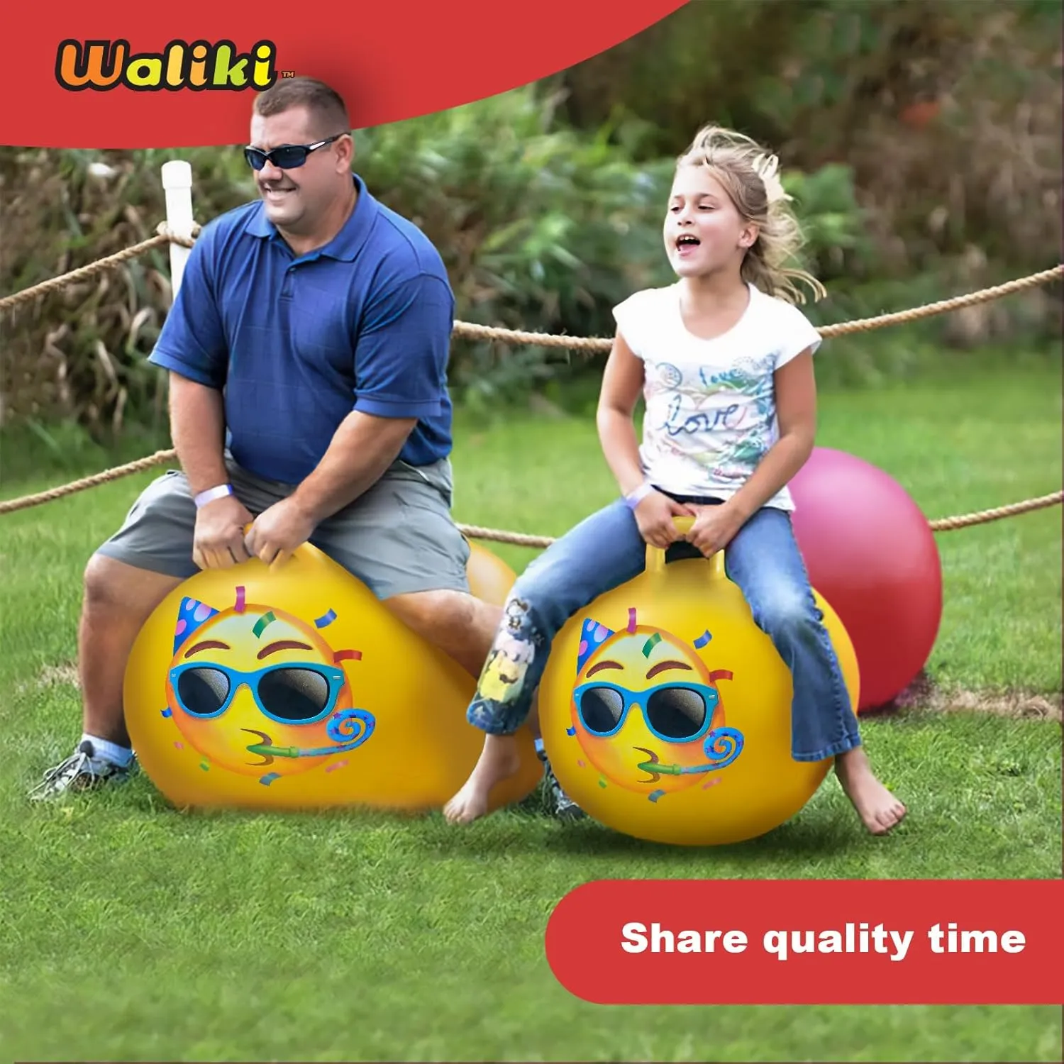 Hopping Ball | Bouncy Ball Field Day curriculum 22"/55CM WALIKI Hopper Ball for Teens Ages: 10-15 | Hippity Hop | Jumping 