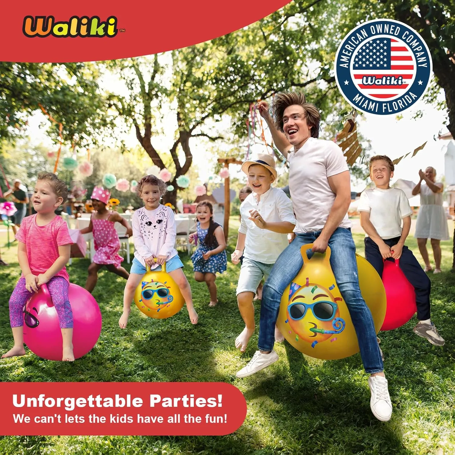 Hopping Ball | Bouncy Ball Field Day curriculum 22"/55CM WALIKI Hopper Ball for Teens Ages: 10-15 | Hippity Hop | Jumping 